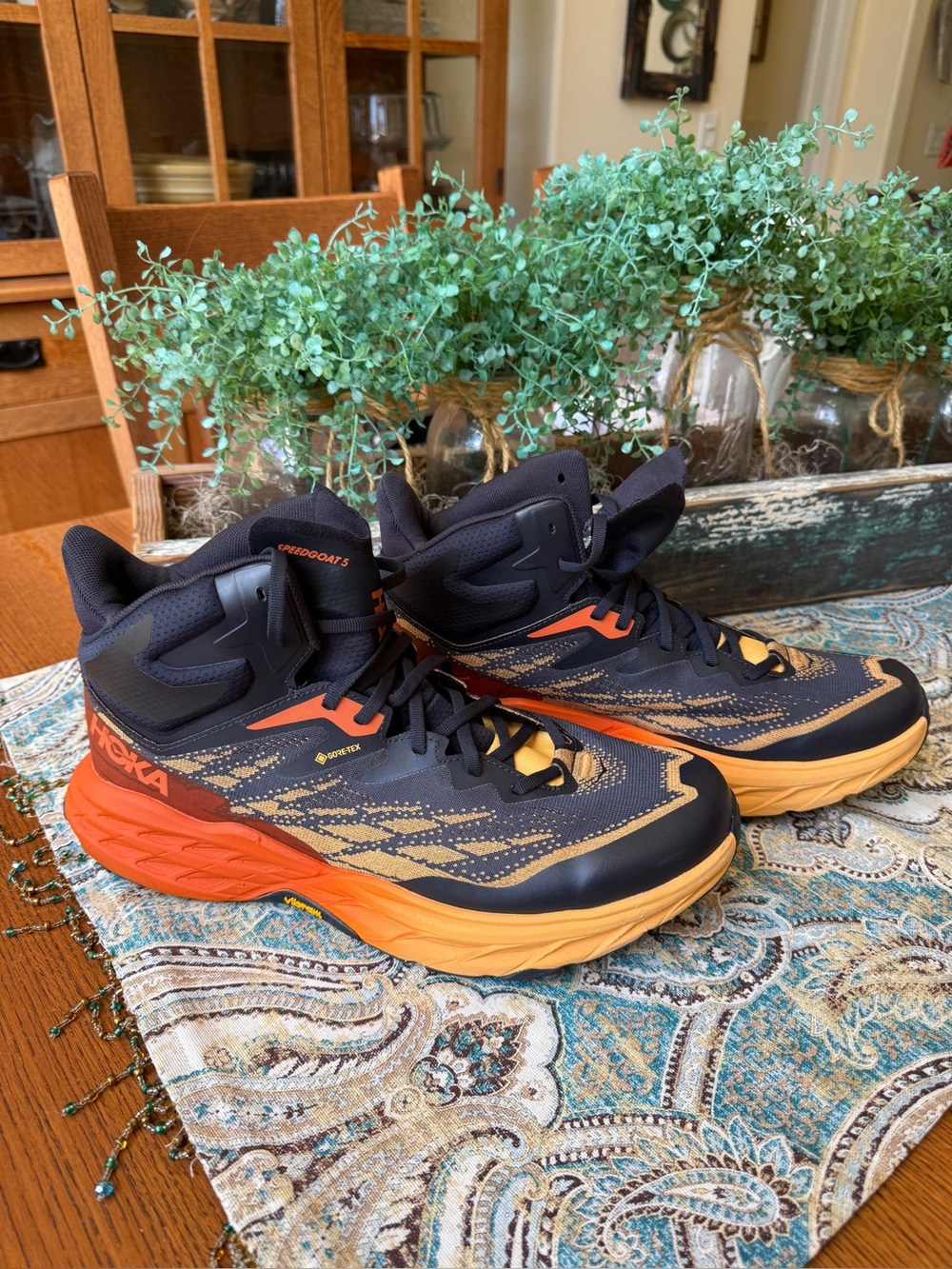 Hoka Speedgoat 5 Mid GTX Gore Tex 1127918 BGAY Trail Hiking Boots 12D